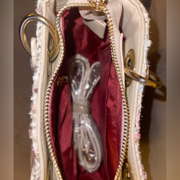 Beige Tweed Mini Handbag - Picture 5 of 7